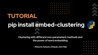 Clustering with embed-clustering package