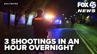 Southeast Baltimore sees surge in violence with three shootings in just over an hour