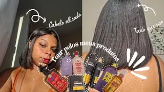 TOUR pelos meus produtos capilares *versão alisada* + dicas ♡