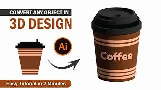 Convert Any Object into 3D Design in illustrator | Easy Tutorial | Ayaz Inspire