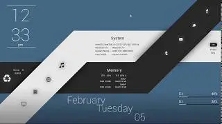 SYSTEM MINIMAL DESKROP l Rainmeter l Windows 10,8.1,8,7 l
