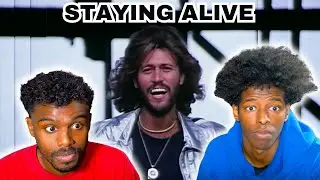 FIRST REACTION -- Bee Gees - Stayin' Alive (Official Video)