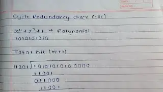 Lec-8 Cyclic Redundancy Check (CRC) | In detail explanation | Computer Network.