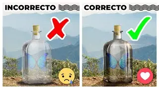 Crear transparencia en objeto de vidrio con Photoshop / integrar botella de vidrio a tu diseño