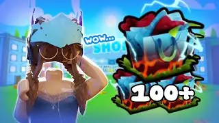 Opening 100+ Elemental gifts.  I CAN’T BELIEVE I GOT THIS… (Roblox pet simulator 99)