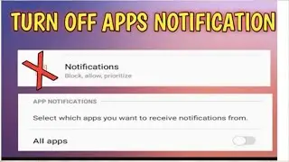 How to turnoff apps notification on android