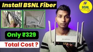Finally Installed BSNL Broadband Fiber! 😍 | SABSE SASTA | Only ₹329/Month | Total Cost & Install
