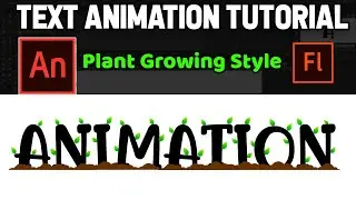 Text Reveal Animation (Plant Growing Style) - Adobe Animate CC Tutorials