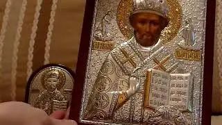 Дорогие иконы Николая Чудотворца в серебре. Сделано в России!