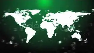 Background world map with random numbers