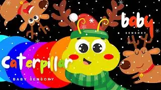 🌈 Rainbow Caterpillar, ☃️ Snowman & 🎄 Christmas Reindeers: Winter Snow Party ❄️ | Baby Sensory Video
