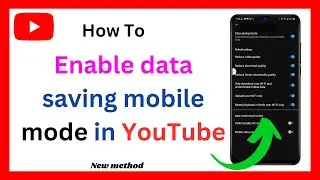 how to enable data saving mode in youtube | turn on data sving mode in youtube