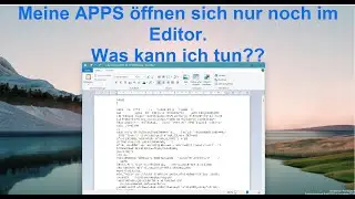 Alle meine Programme öffnen sich nur noch im Editor und lassen sich nicht mehr normal starten.