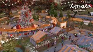 Asian Xmas Night Market - The Sim 4 - Chợ Đêm Giáng Sinh Châu Á | TourLots & Download CC |