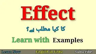 Effect Meaning in Urdu
