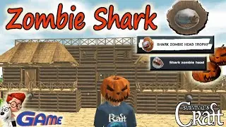 Zombie Shark Head Trophy & Pumpkin Hat (During Halloween Event) - Survival & Craft: Multiplayer GAME
