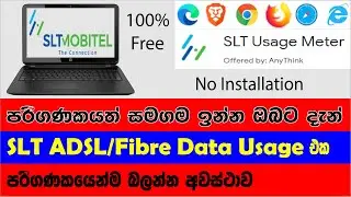 How to monitor SLT Broadband Data Usage with Computer in Sinhala | Sri Lanka