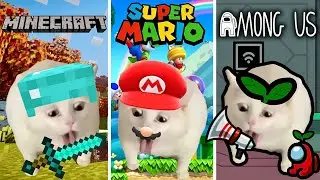 Cat Gags Meme but in Famous Games