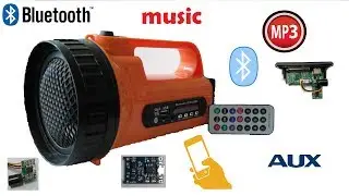 How to make. Homemade portable speaker with USB, Bluetooth, AUX, FM radio.