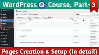 How to create Page in WordPress | WordPress Tutorial for Beginners | Part-3 