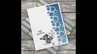 Fun & Easy Bubbles Border Edge with the August 2020 FOTM Card Kit