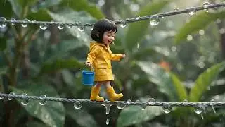 Tiny Girl Walking in Rain ☔✨ | Cute Mini World Animation 