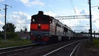 ПРИВЕТЛИВЫЙ ТЕПЛОВОЗ СО СБОРНЫМ ИЗ ЕЛЬЦА - 2ТЭ116-1576