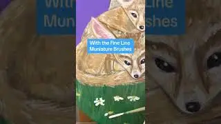 Easy Acrylic Painting: Fennec Cats with Zenart Supplies 🐾🎨 #zenartsupplies #painting#fennecfox