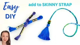 How to add a Tassel to end of Skinny Strap or Cord - Easy DIY Tassel with Hidden Knot
