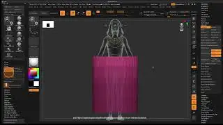 Exploring Zbrush with Michele : Custom skirt curve brush exploration..