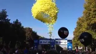 Start 42. BMW Berlin Marathon 2015 aus Läufersicht Block D