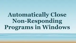 How to Kill Unresponsive Programs Without the Task Manager | Hindi