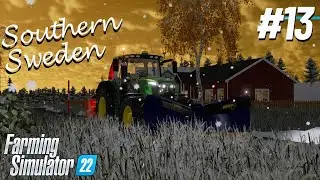 Snow has fallen! | Singelplayer On Southern Sweden |Snow| Ep:13| Fs22