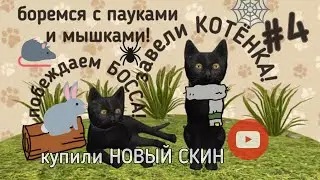 Симулятор Кота и Кошки! #4 Завели КОТЁНКА! НОВЫЙ СКИН? Победили БОССА! Ищем МОНЕТЫ!/Дианочка ТВ/