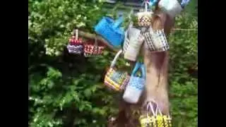 Плетеные корзины из пластика.