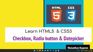 HTML Checkbox, Radio button, Number input, Date picker