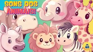 Som dos Animais da Savana: Leão, Zebra, Elefante, Girafa, Rinoceronte e Hipopótamo!