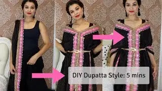 How To Wear Dupatta As Jacket | Easy DIY Using Safety Pins