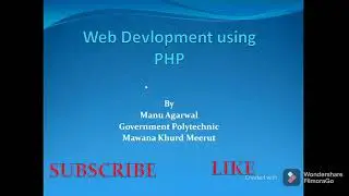 Introduction to PHP ll By Manu Agarwal