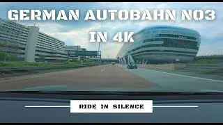 Driving from Aschaffenburg to Frankfurt Airport on Autobahn #3 in 4K | Germany