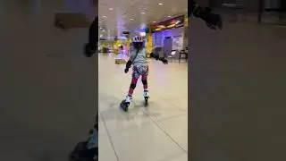 Аня прыгает с большого трамплина