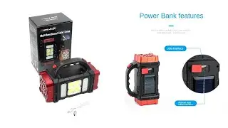 Фонарь на солнечной батареей Hurry Bolt HB-1678 с функцией Power bank по лучшей цене