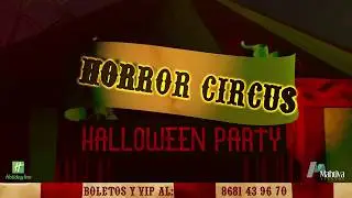 HORROR PARTY HALLOWEEN CIRCUS promocional para evento.