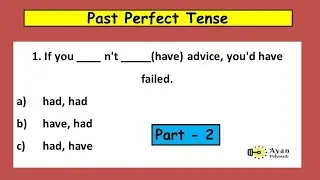 Test 26# Past Perfect Tense | Part 2