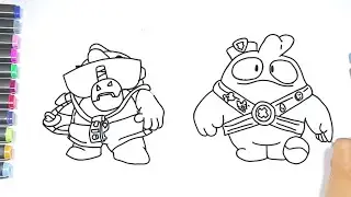 menggambar dan mewarnai karakter Brawl Star part 2