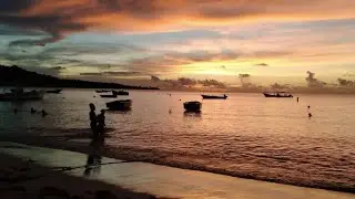 Evening Sunsets On Grand Anse Beach In Grenada. March 2021