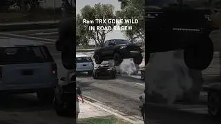 Ram TRX JUMP OVER CARS IN RAGE!! #trx #ram #srt #srt8 #trackhawk #dodge #1000hp #hellcat #fastcar