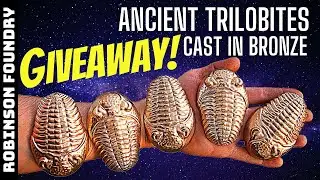 How to cast bronze TRILOBITES │Metal casting at home │ Giveaway! 