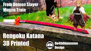Demon Slayer How To Make Rengoku Katana - 3D Printed Katana - Mugen Train - Ep.29 [D4thDimension]