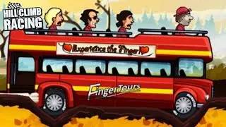 Hill Climb Racing: Tourist Bus - Bogland 1656m (New Record!)